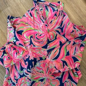 Lilly Pulitzer silk top Size L Lilly silk